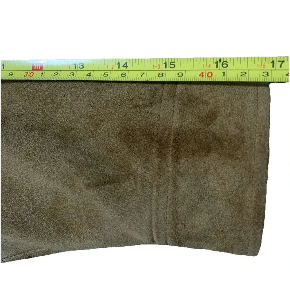 VTG GAP S (5-6) Kids Jacket 100% Cow Suede‎ Harrington Camel Brown Pockets